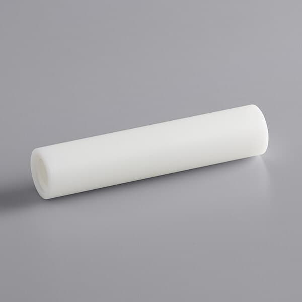 A white plastic tube with a gray end.