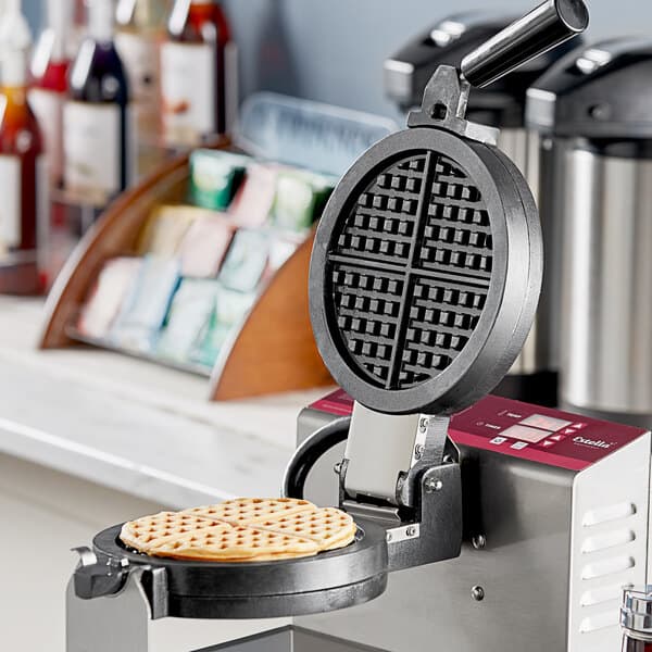 An Estella waffle plate for a MX1A or MX2A waffle maker on a counter.
