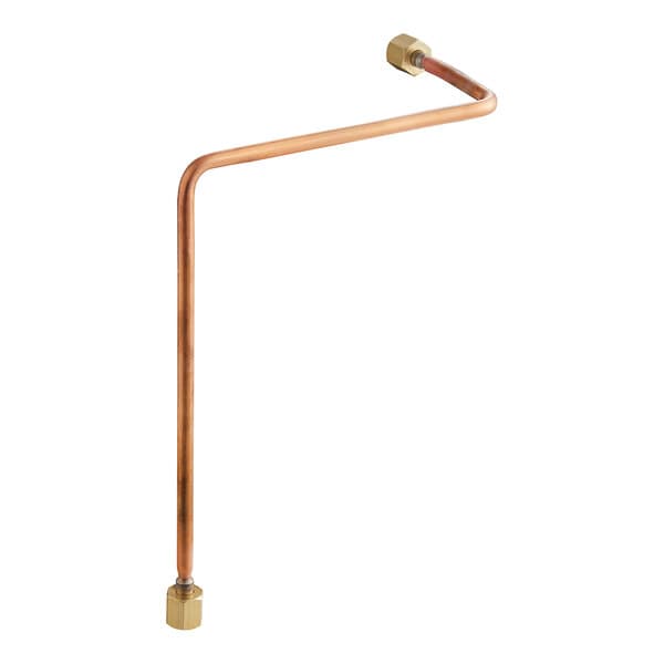 A copper tube with a hexagonal handle on the end.