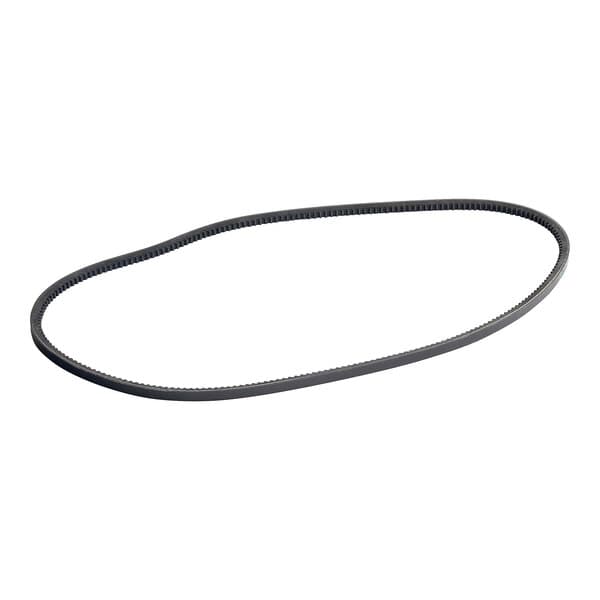 A black upper belt for an Estella dough mixer on a white background.