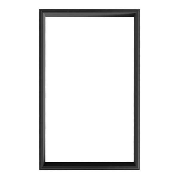 A black rectangular door gasket for an Estella refrigerator with a white background.