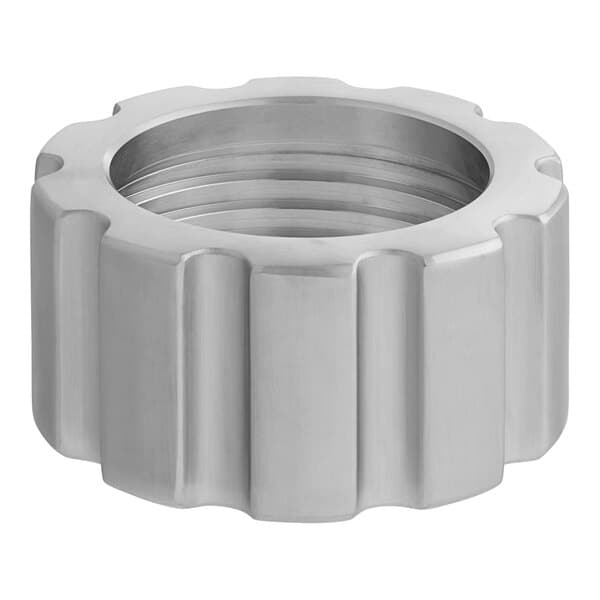 A stainless steel nut for a PEM9 rethermalizer ring.