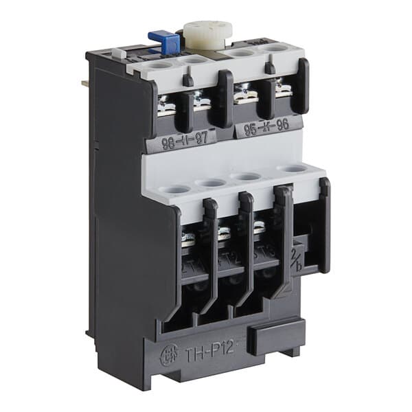 A white Estella overload protection switch with three black and grey switches.