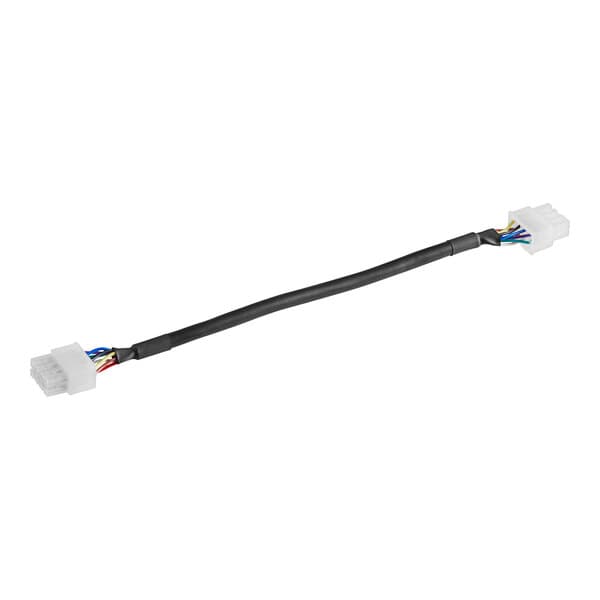 A white cable with two white connectors.