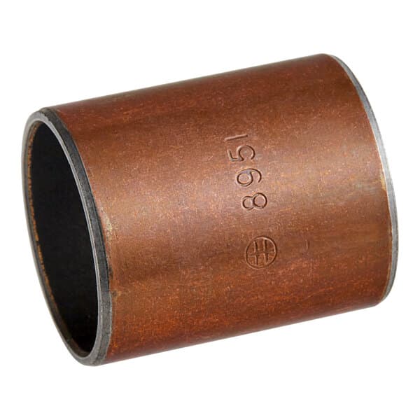 A metal tube with a black coating on the end.
