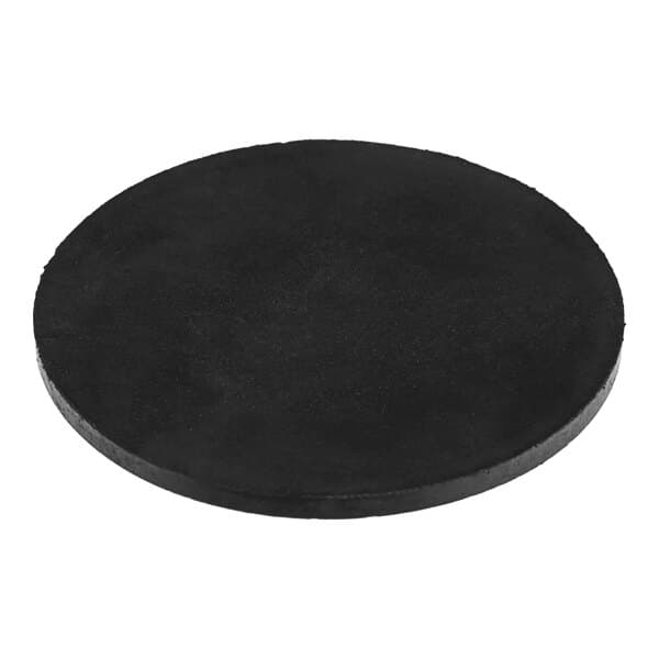 A black round plate with a circle in the center.