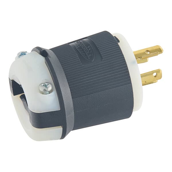 A black and white electrical plug for Estella cheese graters.