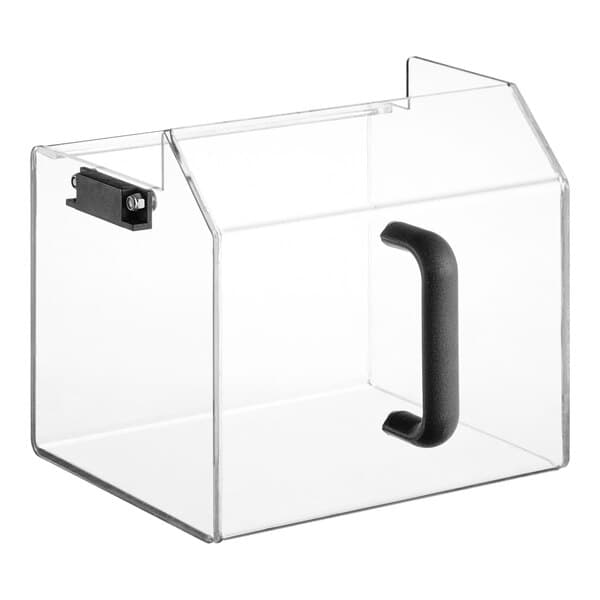 A clear plastic Estella tray assembly with a black handle.