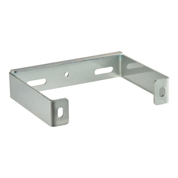 A metal Estella motor support bracket with two holes on the side.