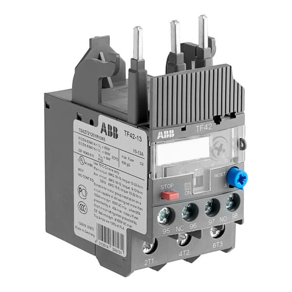 A grey Estella Thermal Protection Fuse with blue and red buttons.