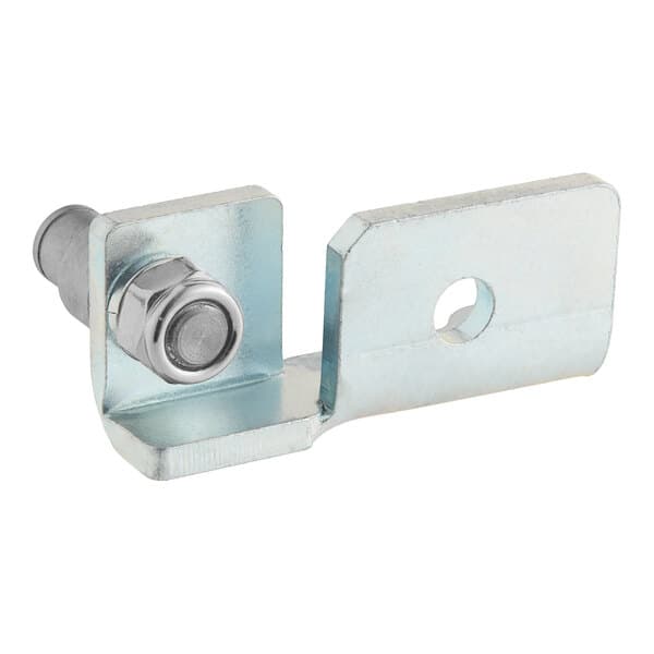 A metal fixed shaft component with a bolt and hole, designed for use with Estella DSF and DSC Series equipment.