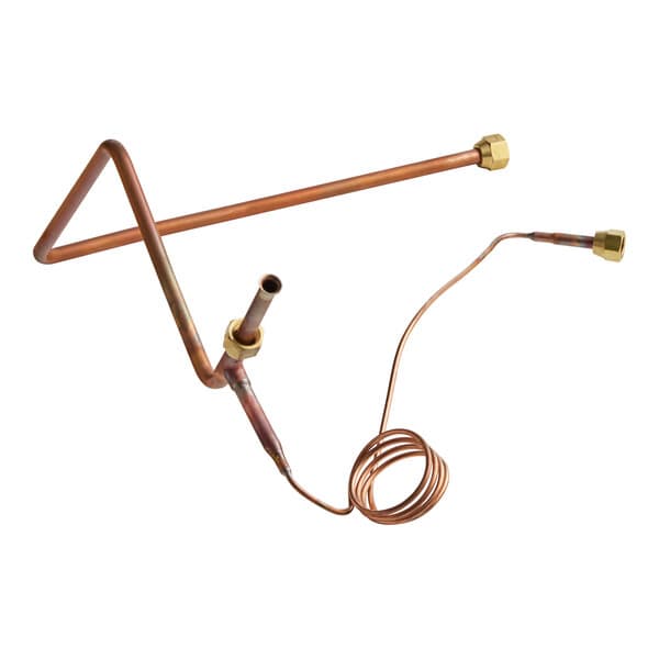 A copper pipe with a wire attached, the Estella Caffe water intake tube assembly.