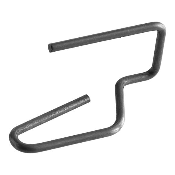 A close-up of a metal hook with a handle on it.