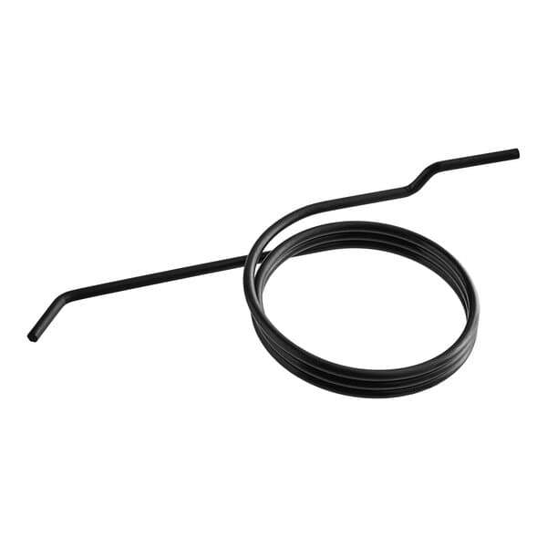 A black coil with a curved end.