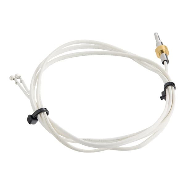 A white steam wand temperature sensor with attached wiring and connectors.