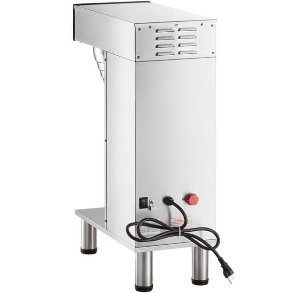 An Estella Caffe automatic single shuttle coffee maker with a digital display.