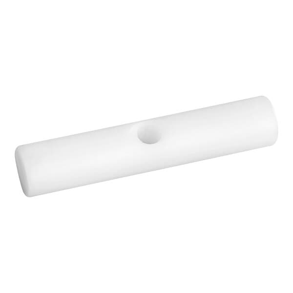 A white replacement round bar with a central hole, designed for countertop bread slicers.