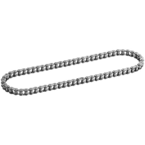 A close-up of a Estella chain with two rows of links.