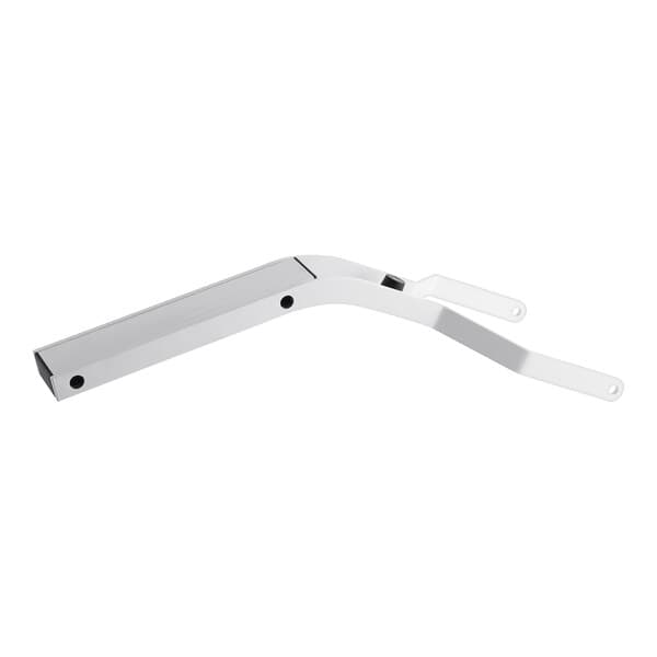 A white metal handle assembly for a DeLonghi dough preparation machine.