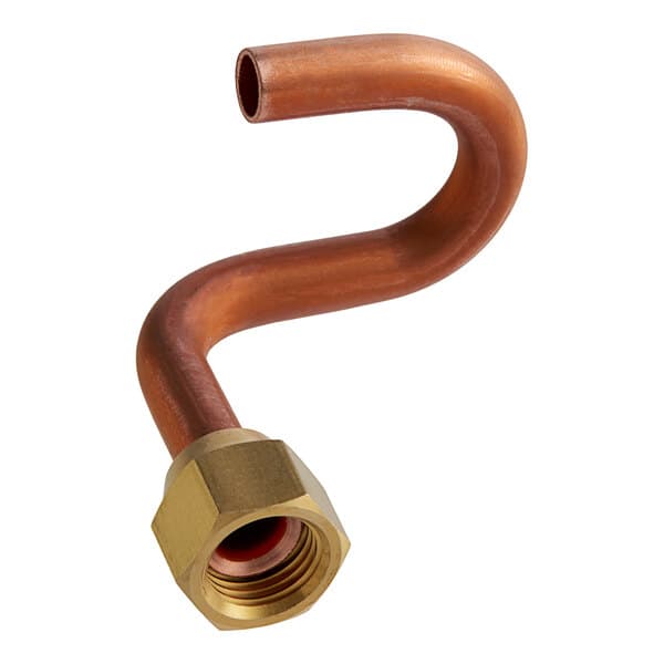 A copper expansion drain tube for Estella coffee machines with a brass nut.