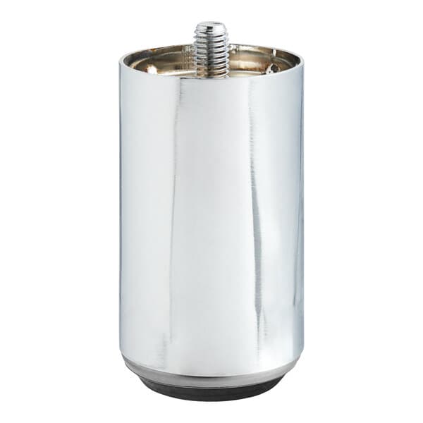 A silver cylinder with a screw on top.