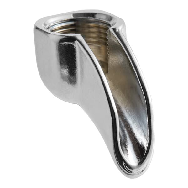 A metallic brass 1 cup spout attachment designed for Estella Caffe ECEM Series and ECTPM3 espresso machines.