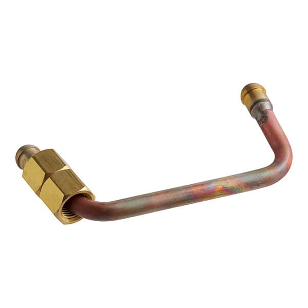 A long metal tube with a brass fitting on the end.