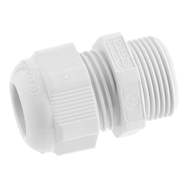 A white plastic strain relief for a CG4 cheese grater.