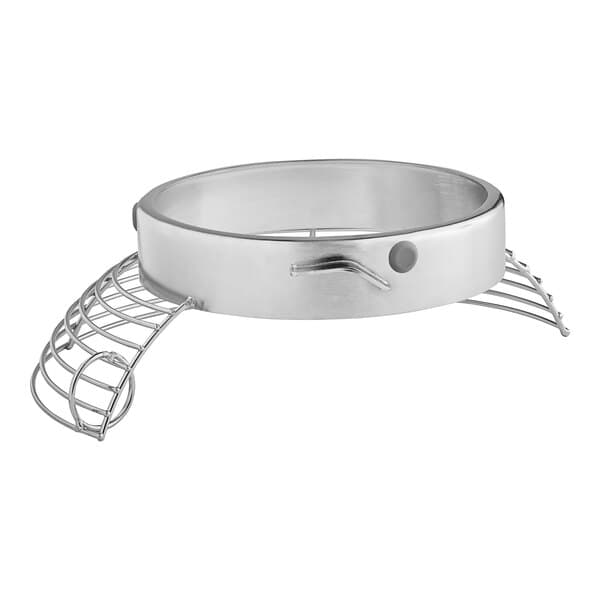 An Estella stainless steel safety net with wire mesh on a metal stand.