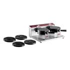 Estella WBMX2A Double Belgian Waffle Maker with Mini Waffle Plate - 120V, 1,820W